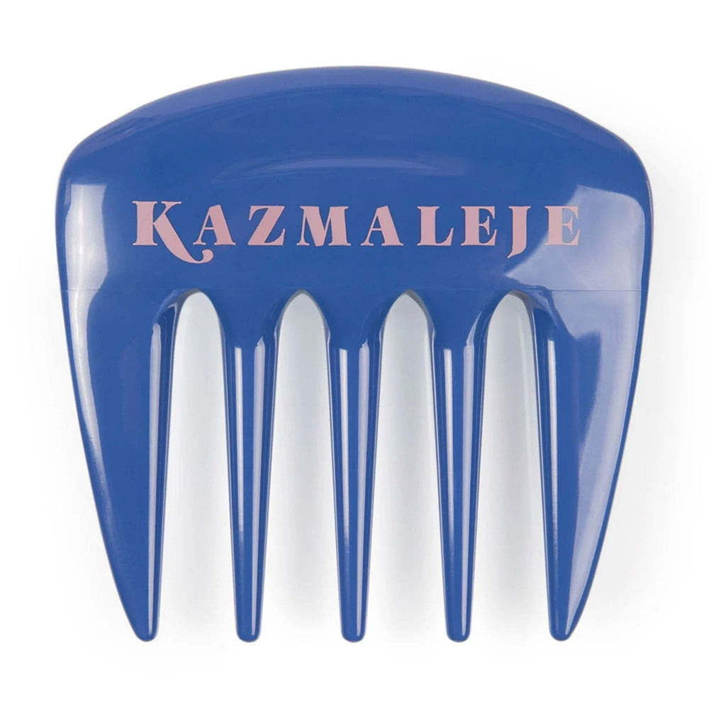 Kazmaleje Pick Comb Cobalt Blue Lifting and Styling Tool for Curly and Textured Hair 1Ea